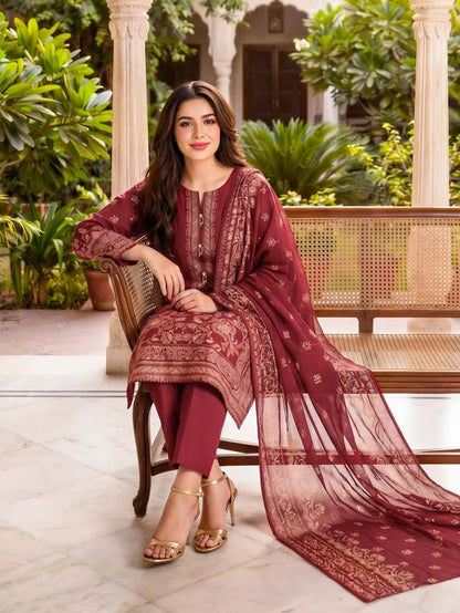3 Piece Lawn Suit (Unstitched) Regular