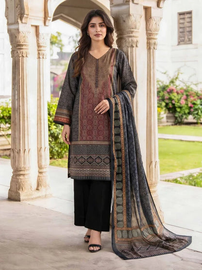 3 Piece Lawn Paste Suit (Unstitched)