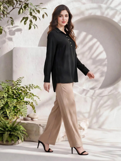 Collared Demin Top
