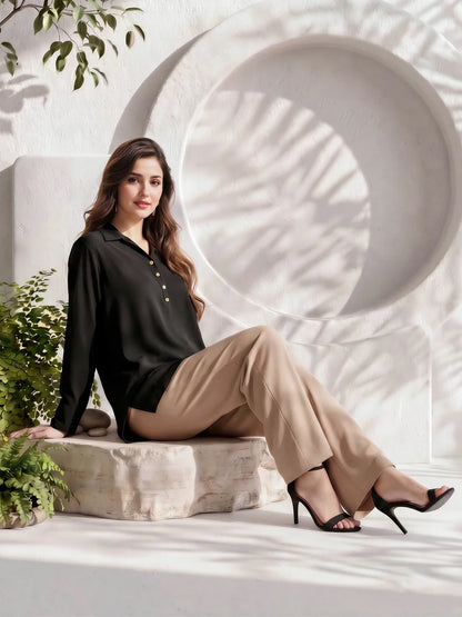 Collared Demin Top