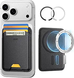 ESR for MagSafe Wallet, 5 Card Holder for Phone Case, RFID Blocking | MagSafe Sticker Included, Slim Magnetic Wallet for iPhone 17 Pro Max 17e 16 15 14 13 12 Series, Selected Samsung Galaxy,Black